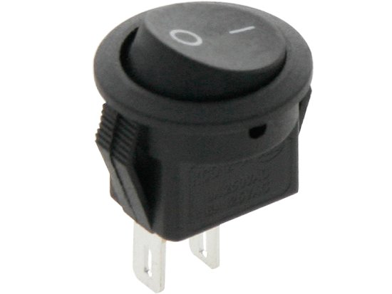 Blow 2922# Stikalo mk101-8c on-off črno okroglo-2p