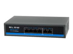 Blow 77-935# Switch poe do kamer blow 4poe 100mbs 75w bl-sw6-4p