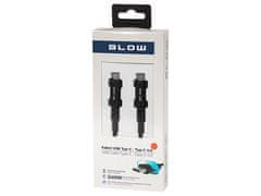 Blow 66-160# Usb-c - usb-c 4.0 40gbps 240w 1.0m črni pleteni priključek
