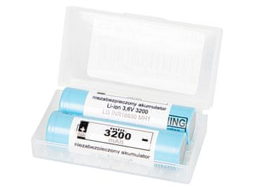 Blow 85-599# Akumulator 18650 li-ion lg 3200mah 10a 3,6v + škatla 2szt
