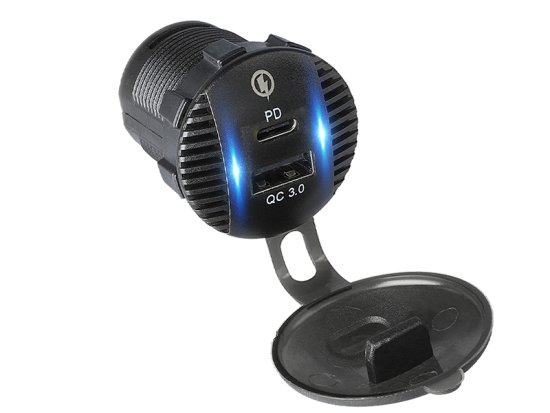 Blow 75-698# USB+USB-c m18b vgrajen avtomobilski polnilnik