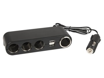Blow 96-875# Razdelilnik za vžigalnik cigaret 1x vtič/4x vtičnica+usb cs-42 kabel