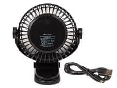 Blow 44-505# Namizni ventilator s sponko 15cm usb + baterija črna