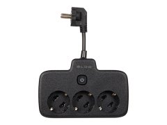 Blow 98-232# ps-310 razdelilnik s 3 vtičnicami 0,1 m črnega podaljška 2x1 mm