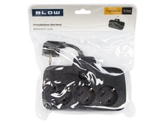 Blow 98-232# ps-310 razdelilnik s 3 vtičnicami 0,1 m črnega podaljška 2x1 mm