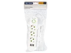 Blow 98-217# Podaljševalni kabel ps-330 3-vtičnica 3xusb 3m bela 2x1mm