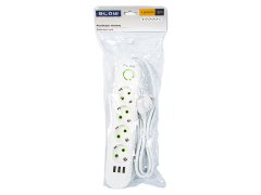 Blow 98-223# Podaljševalni kabel ps-420 4-vtičnica 3xusb 2m bela 2x1mm
