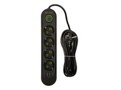 Blow 98-222# Podaljševalni kabel ps-450 4-vtičnica 3xusb 5m črna 2x1mm