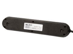 Blow 98-226# ps-520 5-vtičnica 3xusb 2m črna 2x1mm omrežni podaljšek
