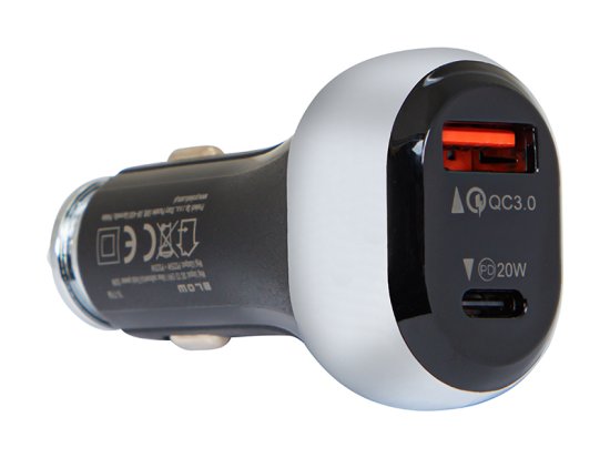 Blow 75-777# avtomobilski polnilec gn.usb+usb-c 38w g38a
