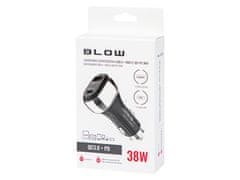 Blow 75-777# avtomobilski polnilec gn.usb+usb-c 38w g38a