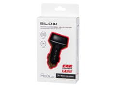 Blow 75-787# Avtomobilski polnilec gn.usb+usb-cx2 50w g50c