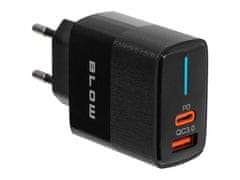 Blow 76-021# omrežni polnilec usb vtičnica + usb-c qc+pd 20w