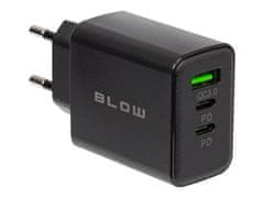 Blow 76-025# omrežni polnilec usb vtičnica + usb-cx2 qc+pd 40w