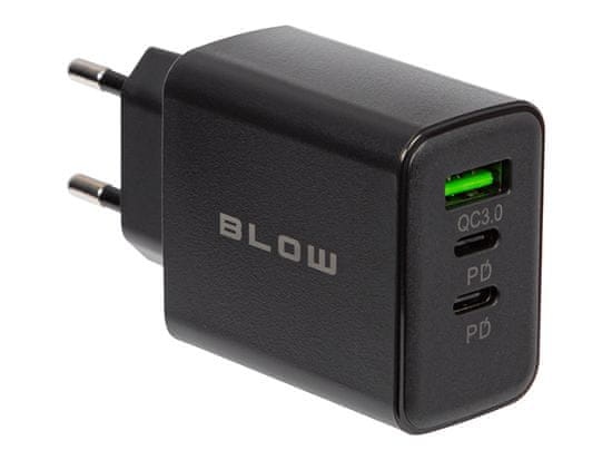 Blow 76-025# omrežni polnilec usb vtičnica + usb-cx2 qc+pd 40w