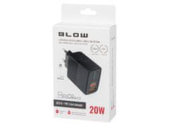 Blow 76-021# omrežni polnilec usb vtičnica + usb-c qc+pd 20w