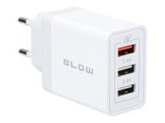 Blow 76-027# omrežni polnilec vtičnica usbx2 + usb qc 30w