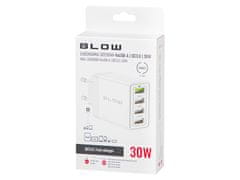 Blow 76-026# omrežni polnilnik vtičnica usbx3 + usb qc 30w