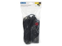 Blow 98-748# Podaljševalni kabel pr-370wsp 3 vtičnice z ozemljitvijo + stikalo 5 m črn (3x1,5 mm)