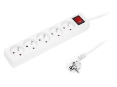Blow 98-739# Podaljševalni kabel pr-570wsp 5 vtičnic z ozemljitvijo + stikalo 5 m bela (3x1,5 mm)