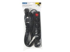 Blow 98-749# Podaljševalni kabel pr-570wsp 5 vtičnic zemlja + stikalo 5 m črn (3x1,5 mm)