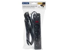 Blow 98-779# Podaljševalni kabel pr-470wsp/usb 4-vtičnica+usb z ozemljitvijo+preklopnik 5m črn 3x1,5 mm