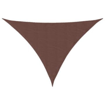 Vidaxl Senčno jadro oksford blago trikotno 5x5x6 m rjavo