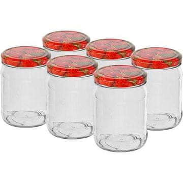 Browin KOMPLET 6 KOSOV KOZARCEV ZA KONZERVIRANJE 500 ML S POKROVOM 82