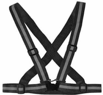 slomart AG590B Odsevni pasni jopič črne barve