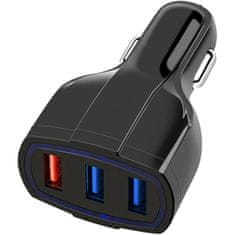 slomart PLS34F Samodejni polnilnik. qc 3.0 3xusb črn