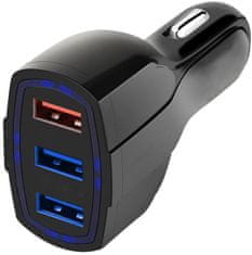 slomart PLS34F Samodejni polnilnik. qc 3.0 3xusb črn