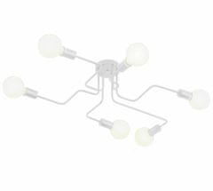 slomart ZD74K Stropna svetilka s 6 rokami, bela
