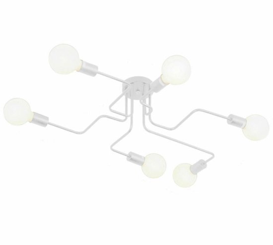 slomart ZD74K Stropna svetilka s 6 rokami, bela