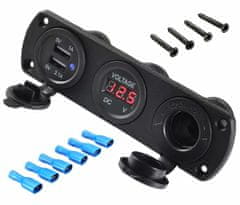 slomart PLS37 Napajanje z vodo. vtičnica za luč. voltmeter