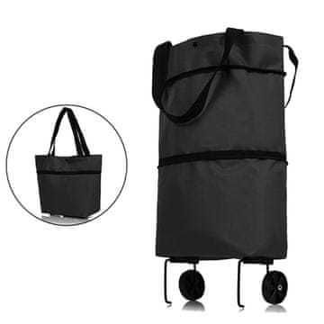 slomart AG392B Zložljiva tote torba črna