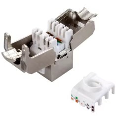 slomart RJ10 RJ45 stp cat.6a vtičnica brez orodja