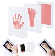 slomart DA83B Odtis stopala z odtisom roke, ki ne pušča sledi 10x15,3 cm roza