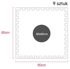 slomart FT57A 60x60 puzzle preproga za telovadnico z robom