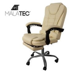 Malatec Pisarniški fotelj z naslonom za noge - bež Malatec 23287