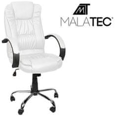 Malatec Pisarniški fotelj iz eko usnja - bel Malatec 23240