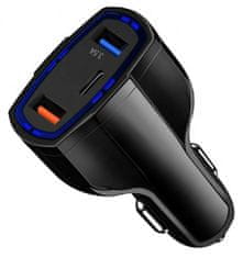 slomart PLS34E Samodejni polnilnik. qc 3.0 tip-c 2xusb