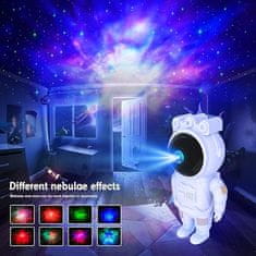 Ambiance lights Zvezdni projektor Galaksija nočna lučka - astronavtski vesoljski projektor, stropna LED svetilka zvezdna meglica s časovnikom in daljinskim upravljalnikom