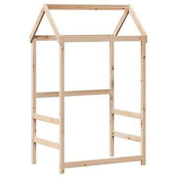 Vidaxl Streha za otroško posteljo 98x70x176,5 cm trdna borovina