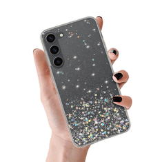 Onasi Silikonski ovitek z bleščicami SPARKLE za Samsung Galaxy A56 - prozoren