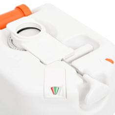 Vidaxl Integrirano stranišče za kampiranje belo 24+17 L HDPE in jeklo