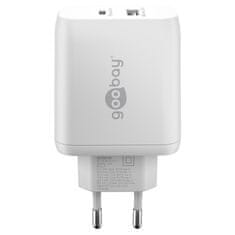 Goobay USB-C + USB-A 5V 45W beli hitri polnilec