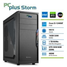 PCplus Storm i5-12400F 16GB 1TB NVMe SSD GeForce RTX 3050 8GB gaming namizni računalnik