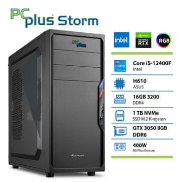 PCplus Storm i5-12400F 16GB 1TB SSD RTX 3050 8GB gaming namizni računalnik
