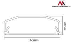 Maclean MC-695 W 43000 trak za maskiranje kablov 60x20x750mm sistemska plastika