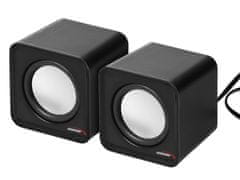 AUDIOCORE AC870 B 43398 Računalniški zvočniki 6W USB Srebrna in črna